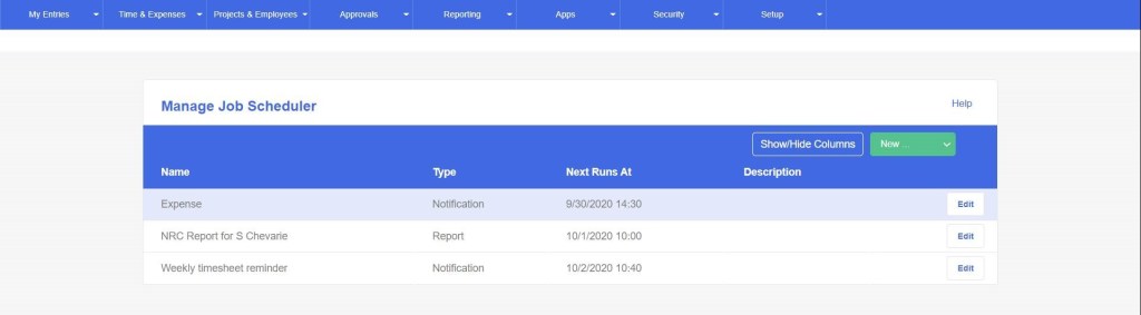 new manage job scheduler