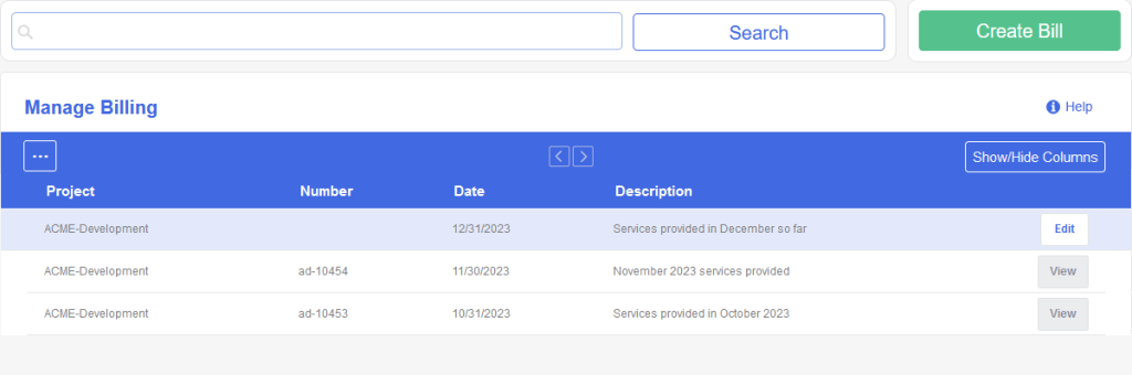 As part of our plans for 2024, this is a screenshot of the new Billing view. Note that it may change slightly before release.