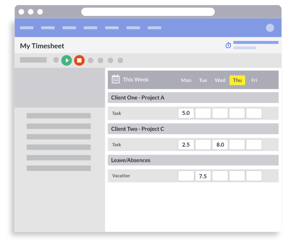 Easy Timesheet Entry